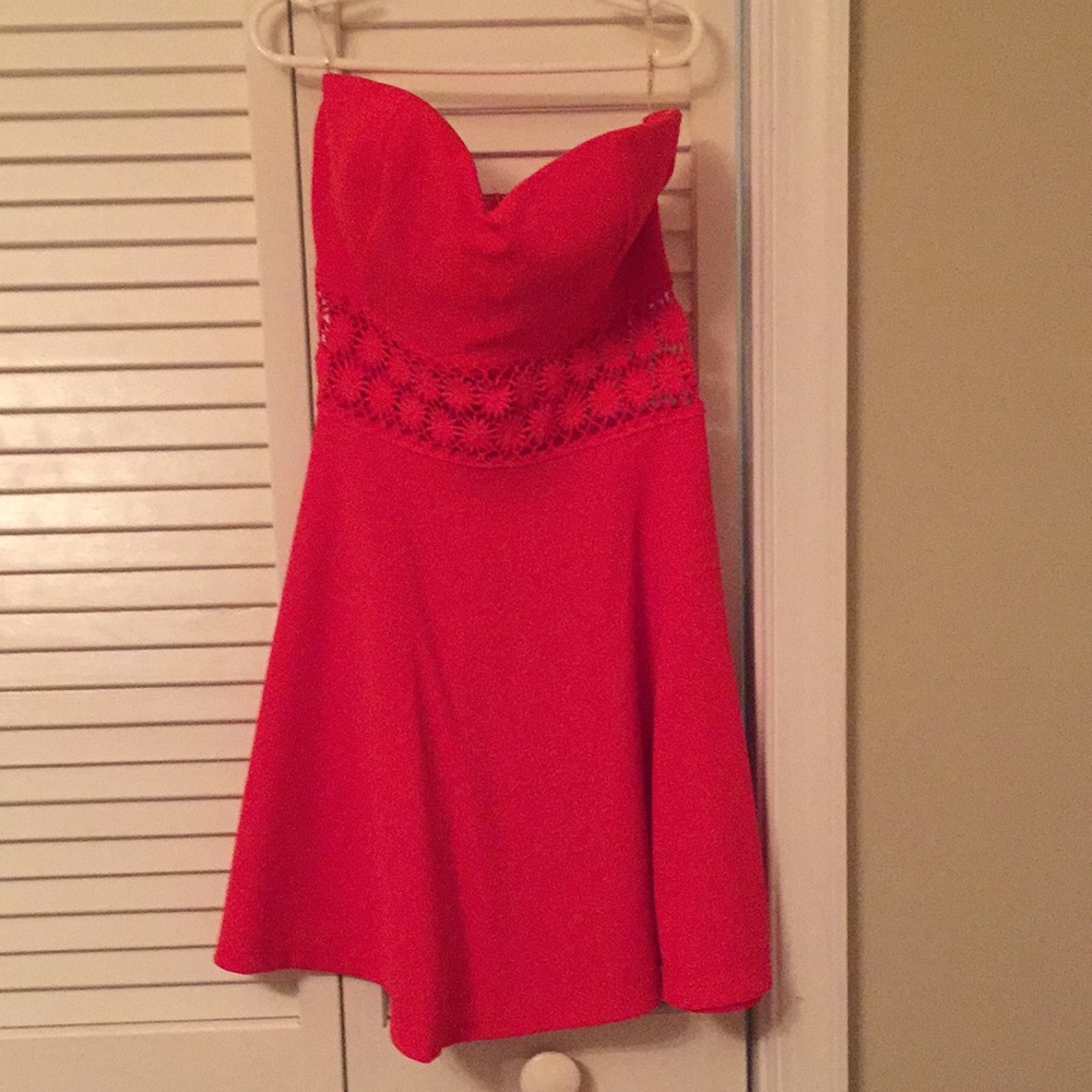 Love Culture red strapless dress